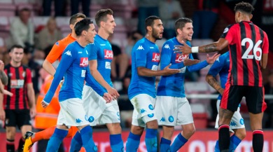 Napoli, contro il Bournemouth è solo 2-2