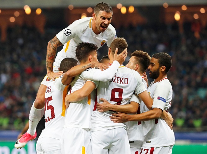 Champions League, Qarabag-Roma 1-2: decidono Manolas e Dzeko