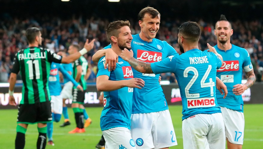 Serie A Napoli-Sassuolo 3-1, il tabellino