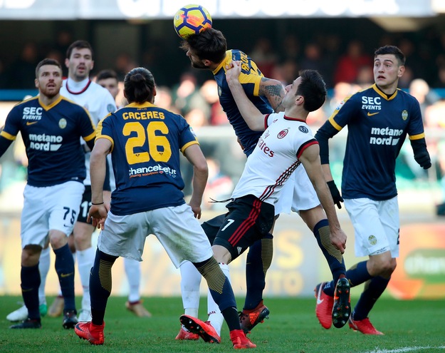 Serie A Verona-Milan 3-0, il tabellino