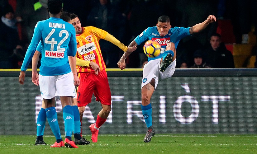Serie A Benevento-Napoli 0-2, il tabellino