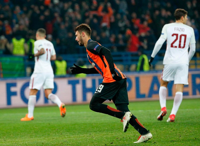 Champions League Shakhtar Donetsk-Roma 2-1, il tabellino