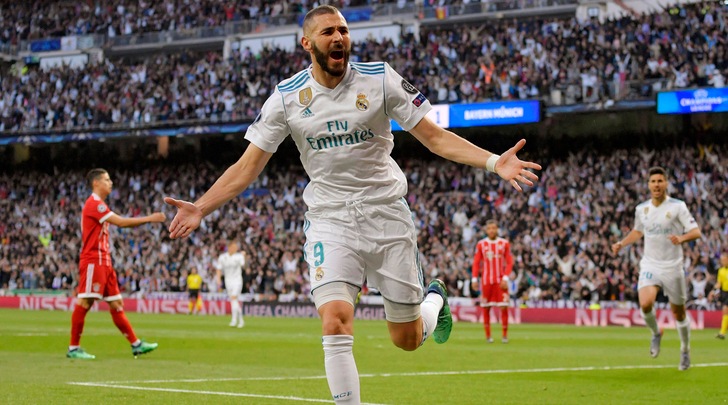 Champions League, Real Madrid-Bayern Monaco 2-2: doppietta Benzema, Zidane in finale per la terza volta di fila