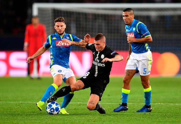Champions, il Napoli spaventa il Psg: in quota ottavi più vicini
