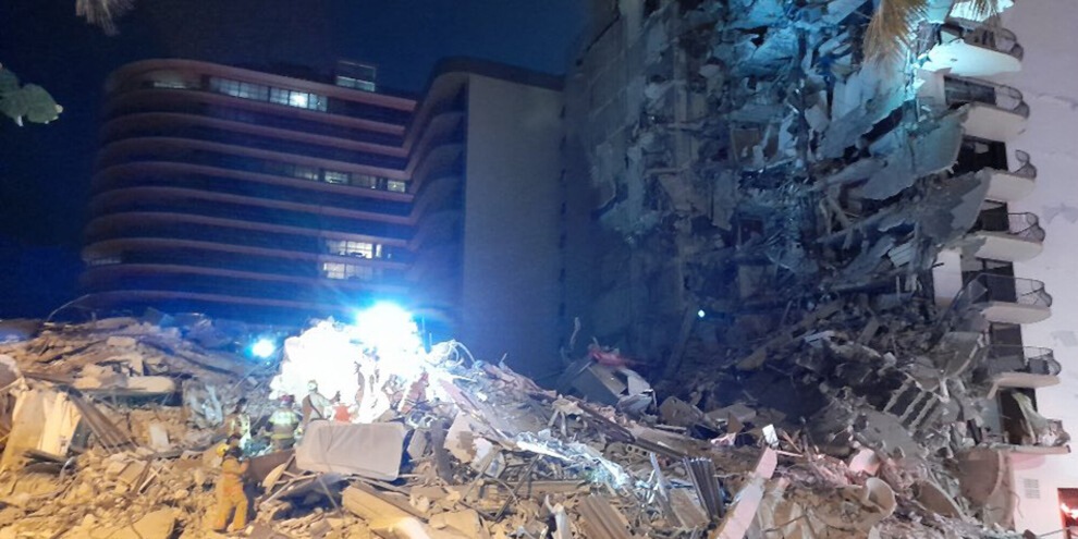 Paura a Miami: collassa un edificio a Surfside