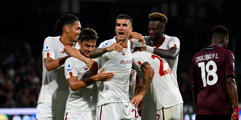 Salernitana-Roma 0-1: Dybala titolare, ma la decide Cristante
