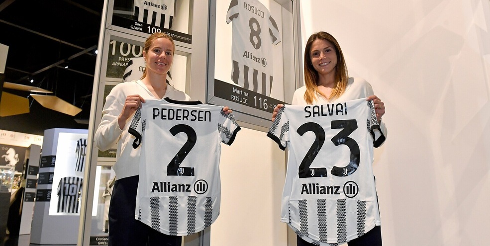 Juve Women, Salvai e Pedersen nel club dei 100: le loro maglie al J Museum
