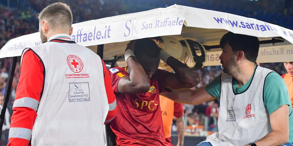 Abraham ko durante Roma-Spezia: lesione del crociato