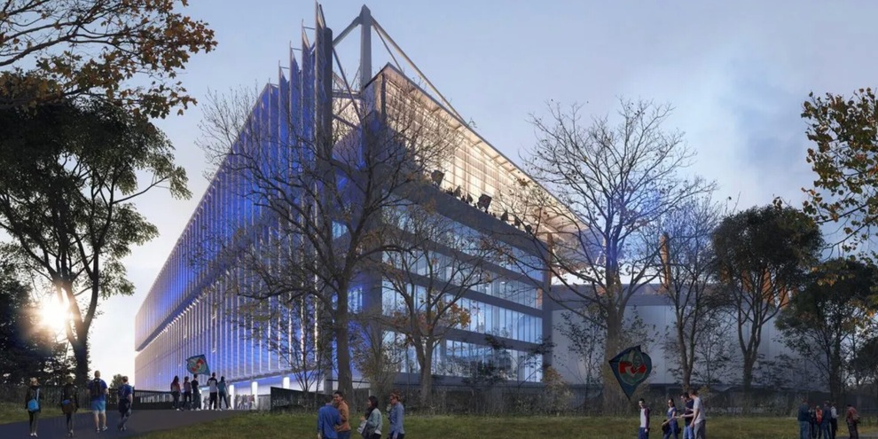 Strasburgo, lo stadio che prende il volo