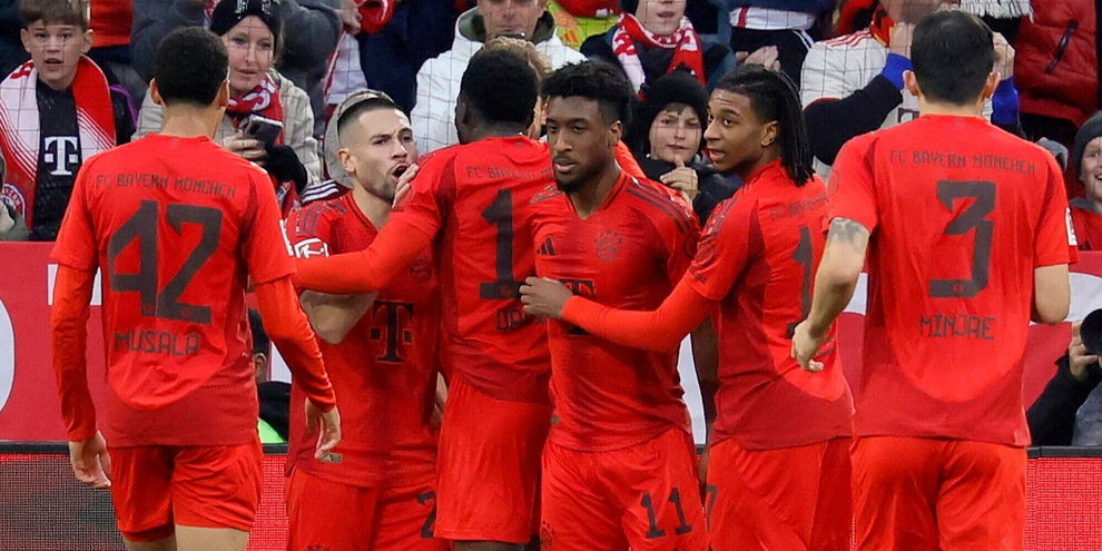 Kane-Coman show, tris Bayern all'Union. L'Eintracht ne fa 7 al Bochum