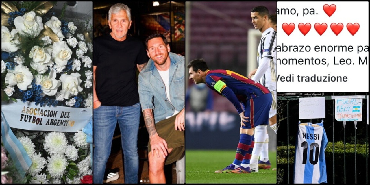 Messi, l'addio a papà Jorge è struggente. E Cristiano Ronaldo...