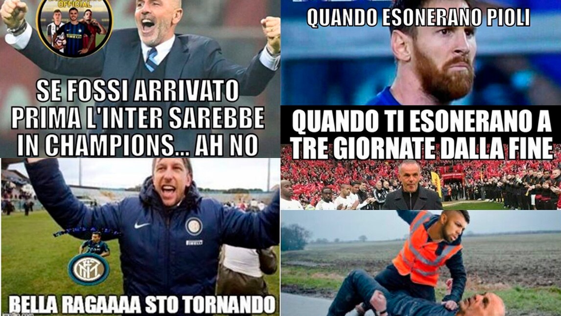 Inter, Pioli esonerato e la Juventus in finale di Champions: il web non perdona