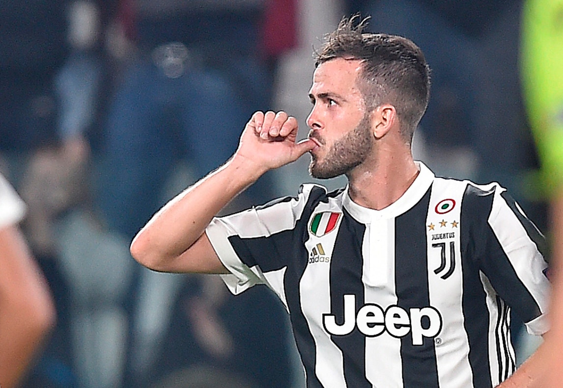 Juventus-Sporting 2-1, Pjanic esulta come Totti. Poi ci pensa Mandzukic