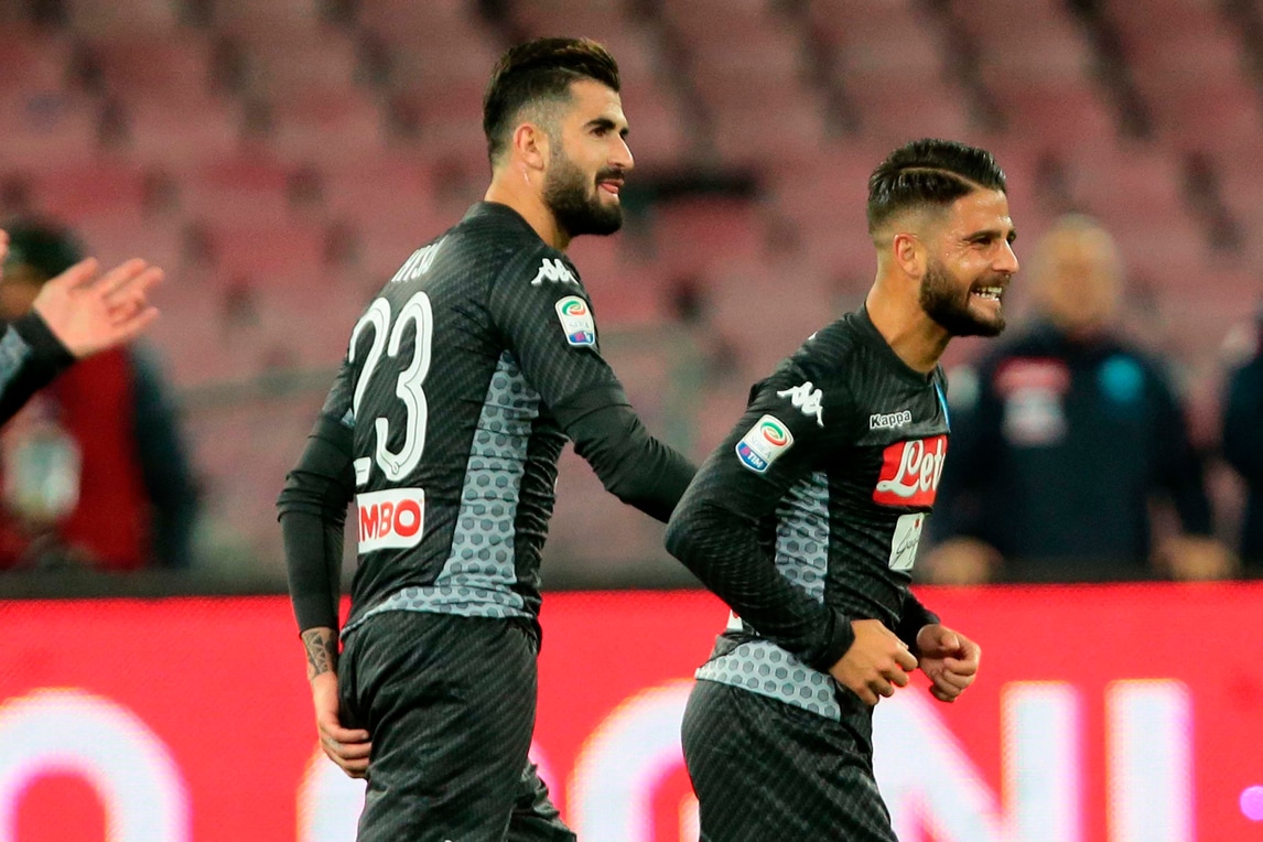 Napoli-Milan 2-1, Insigne e Zielinski affondano Montella