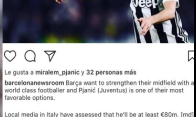 Pjanic e il like che spaventa i tifosi
