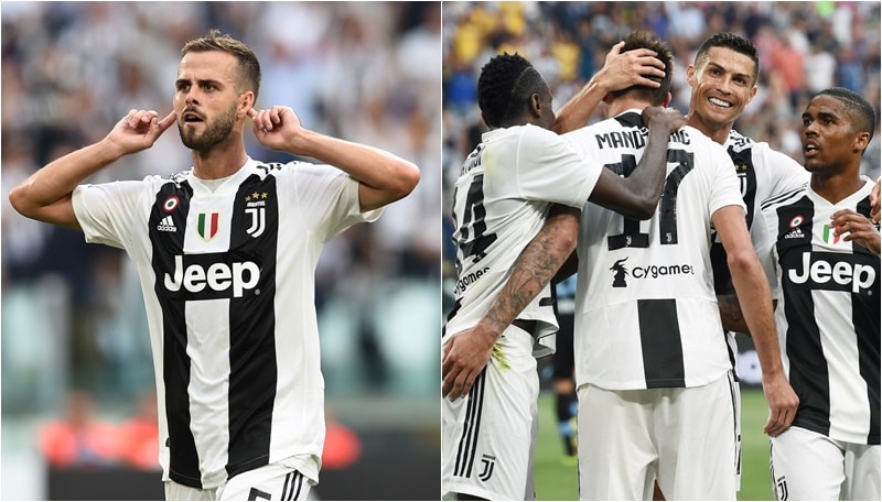 Juventus-Lazio, Pjanic festeggia il rinnovo. Mandzukic "salva" Ronaldo