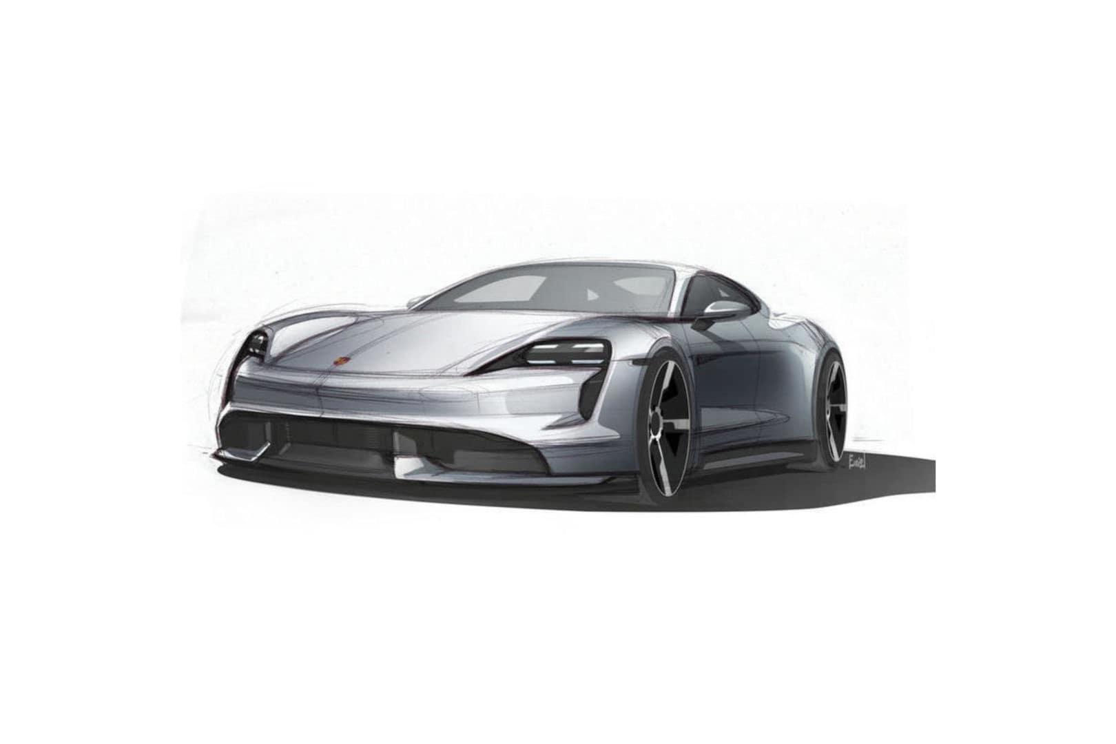 Porsche Taycan, bozzetti ufficiali: foto