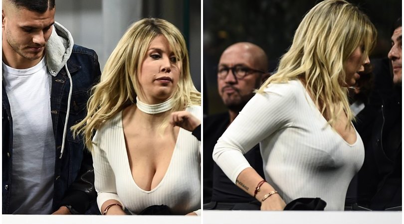 Icardi e Wanda Nara a San Siro per Inter-Lazio