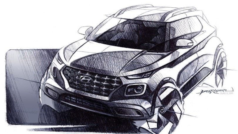 Hyundai Venue, i bozzetti del nuovo Suv del marchio coreano
