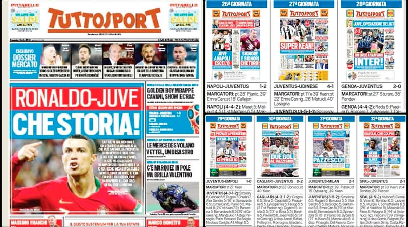 La cavalcata della Juve sulle pagine di Tuttosport