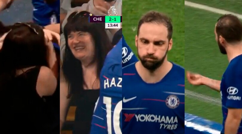 Higuain, esultanza hot con una tifosa. Poi esce deluso e si sfoga con Zola