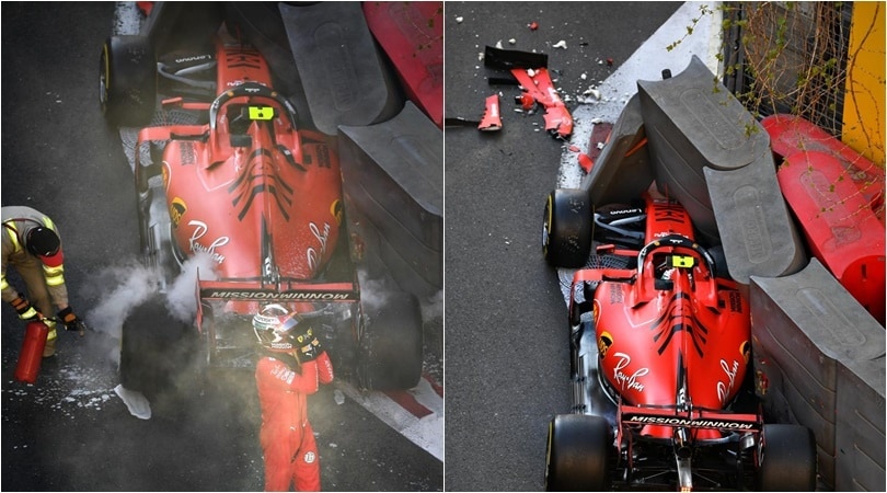 F1 Gp Azerbaijan: schianto Leclerc, qualifiche finite