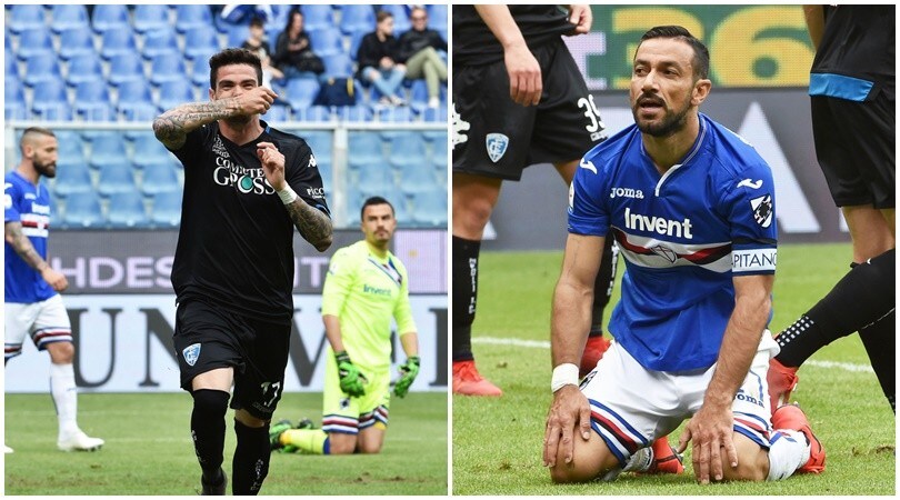 L'Empoli batte la Samp e punta il Genoa: Quagliarella segna ancora