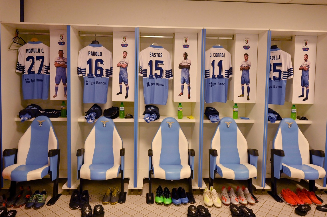 Coppa Italia, sale l'attesa: tutto pronto nello spogliatoio della Lazio