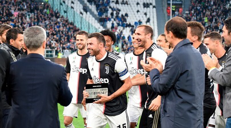 Barzagli commosso per l’ultima partita all'Allianz Stadium