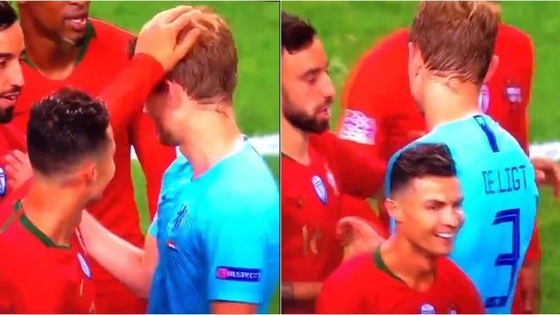 Cristiano Ronaldo "a lavoro" per la Juventus: ecco l'incontro con De Ligt