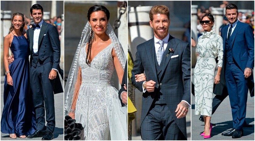 Sergio Ramos, quanti vip al matrimonio: da Morata a Beckham
