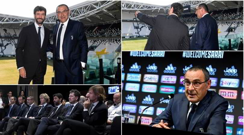 Juve, inizia l'era Sarri: conferenza e giro allo Stadium