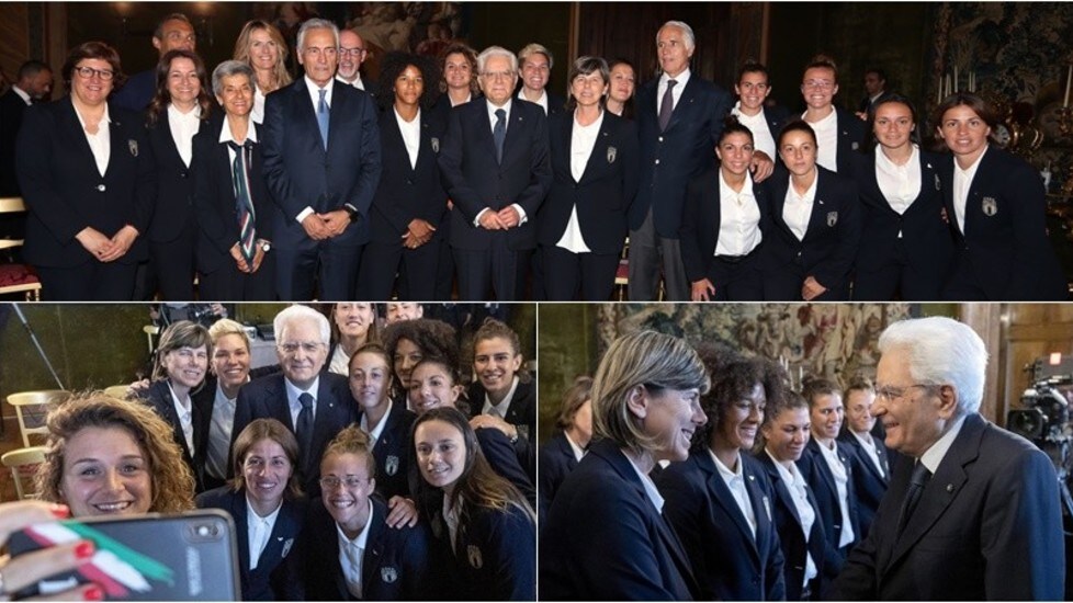 Dopo lo straordinario cammino al Mondiale di Francia, la squadra della Bertolini si è presentata dal presidente della Repubblica per ricevere i complimenti del Capo di Stato