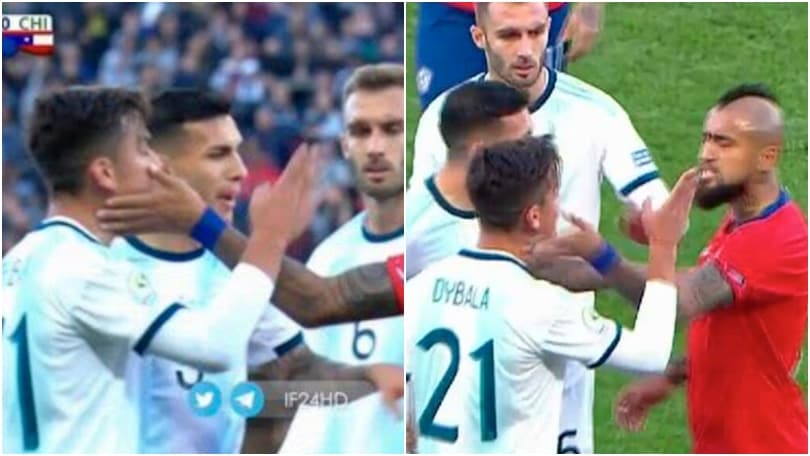 Vidal, mano in faccia a Dybala