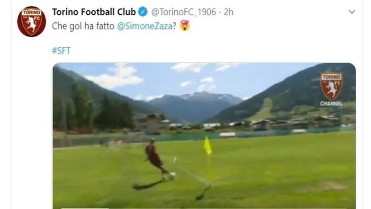 Zaza segna di rabona. Il Torino: