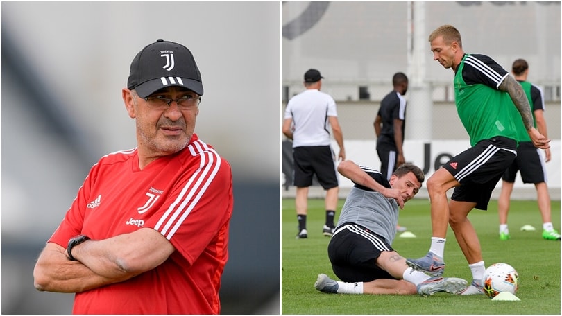 Juve, Sarri osserva e Mandzukic va subito in tackle