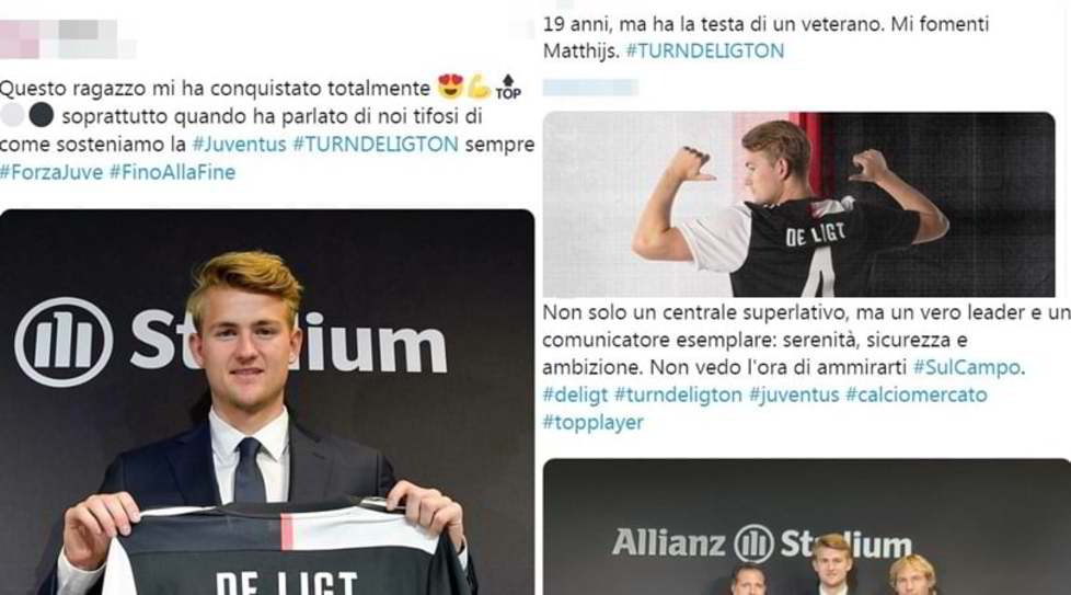 <p>Il nuovo numero 4 della Juventus è stato presentato questa mattina. Sul web tanti complimenti per il difensore olandese</p>
