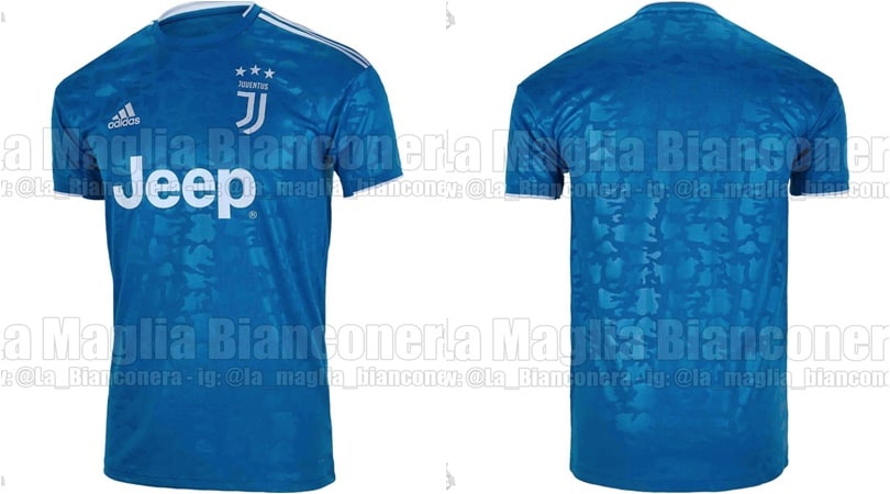 Juve, ecco la terza maglia: spuntano l'azzurro e il bianco
