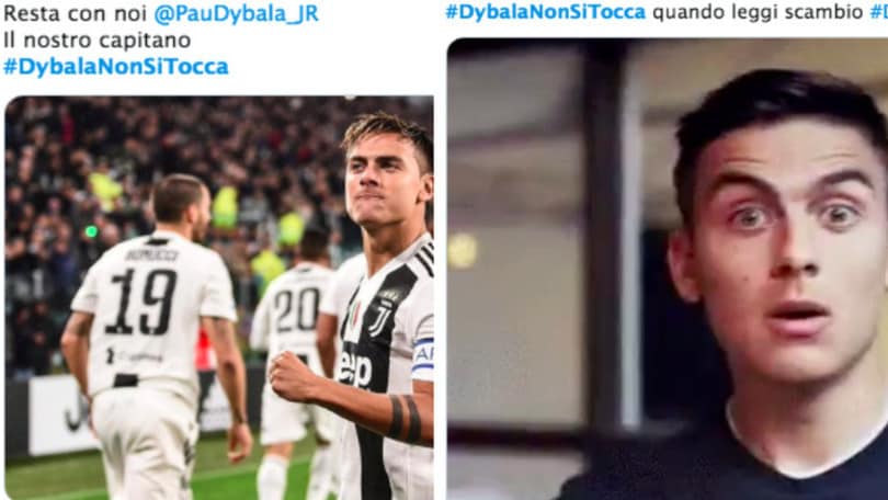 Juve, i tifosi contro la cessione di Dybala sui social network