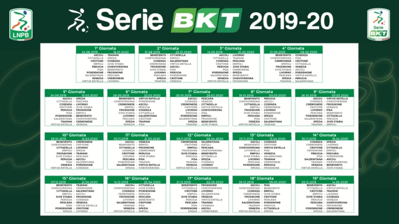Il calendario di Serie B: ecco tutte le 38 giornate 