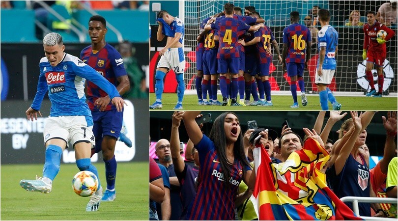 Rakitic stende il Napoli, il Barcellona vince a Miami