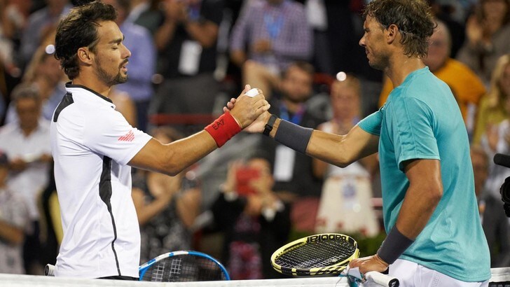 Fognini cede in tre set a Nadal