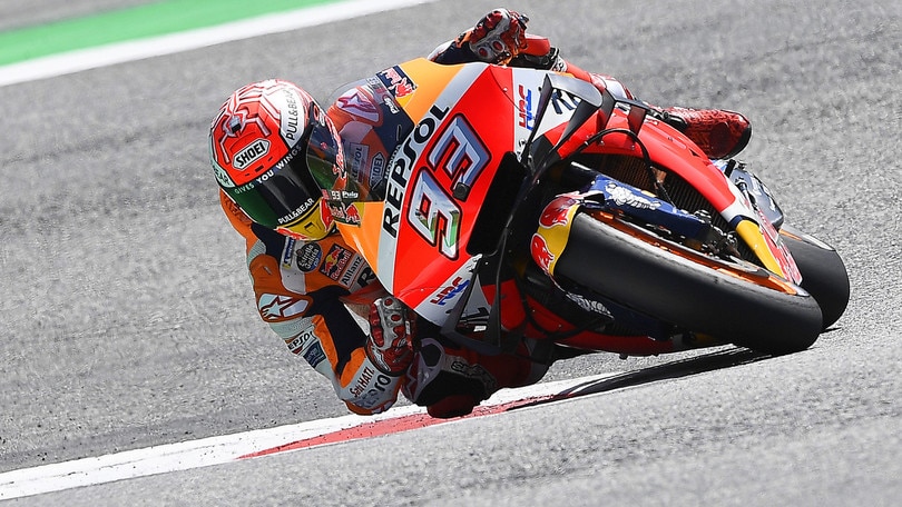 Gp Austria: Marquez in pole davanti a Quartararo, Valentino Rossi 10°