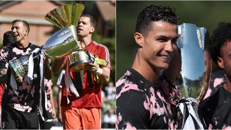 La Juve a Villar Perosa: la sfilata con i trofei