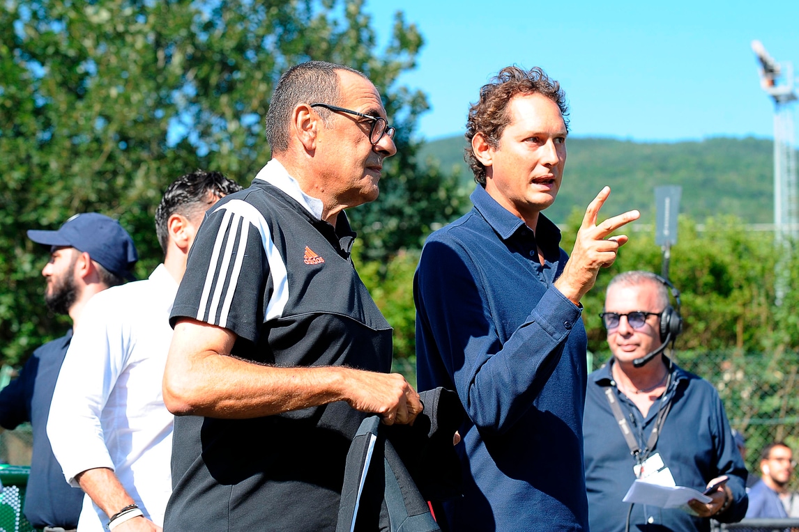 Villar Perosa, Sarri e John Elkann a colloquio