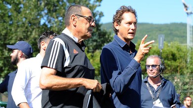 Villar Perosa, Sarri e John Elkann a colloquio