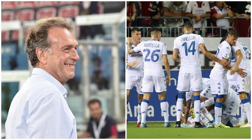Cellino torna a Cagliari, Donnarumma lancia il Brescia