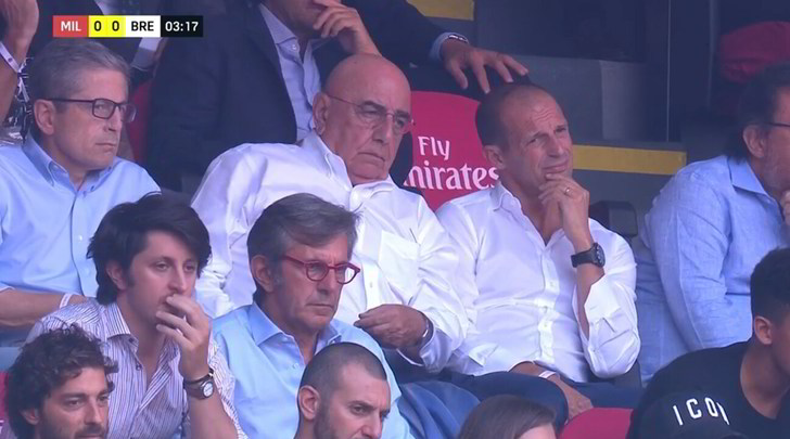 Milan-Brescia, Allegri e Galliani in tribuna
