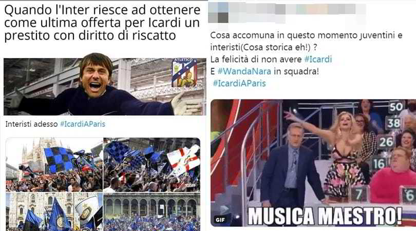 Inter, Icardi va al Psg. I tifosi nerazzurri si scatenano sul web
