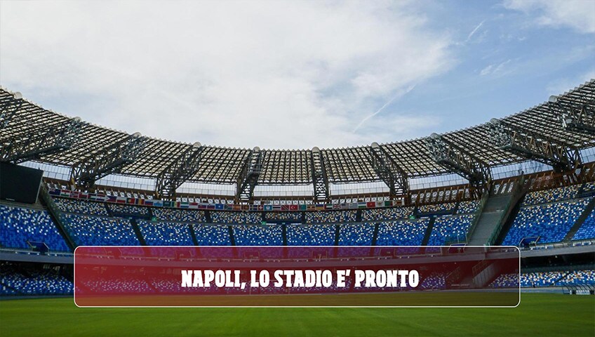 Napoli, lo stadio San Paolo è pronto per la Sampdoria
